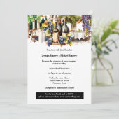 Weinkeller und Weintrauben Einladung (Stehend Vorderseite)