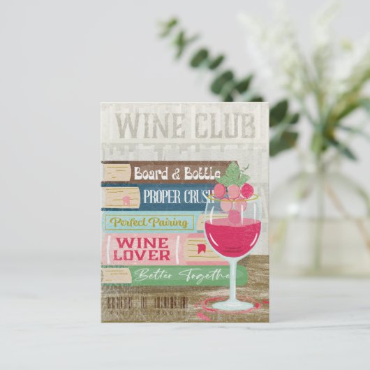 Weinkeller und Wine tasting in der Fattoria Moncuc Postkarte (Stehend Vorderseite)