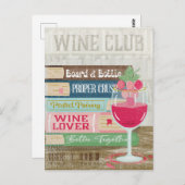 Weinkeller und Wine tasting in der Fattoria Moncuc Postkarte (Vorne/Hinten)