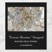 *~* Weinkeller Weinbaukellerei Traubencluster AR21 Weinetikett (Einzelnes Label)