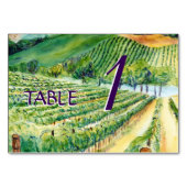Weinkeller Weinberg Art Custom Wine Number Table C Tischnummer (Rückseite)