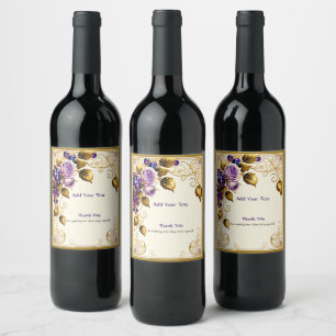 Weinkeller Weinberg Hochzeit Rose Weintrauben Weinetikett