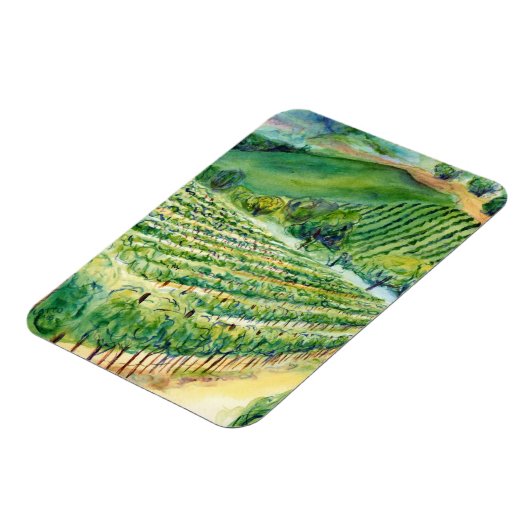 Weinkeller Weinberg Magnet (Linke Seite)