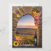 Weinkeller Weinberg Probe Abendessen Einladung (Rückseite)