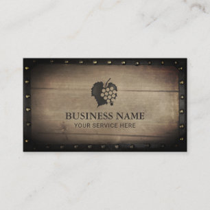 Weinkeller Weinberg Weinerzeuger Vintag Gerahmt Visitenkarte