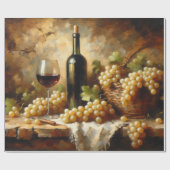 Weinkeller Weingut Trauben Stillleben Geschenkpapier (Flach)