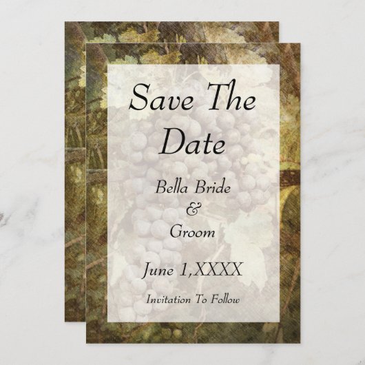 Weinkeller Weinkeller Save the Date Karte (Vorne/Hinten)