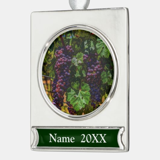 Weinkeller Weinkeller und Weine Weinroute Weinkell Banner-Ornament Silber (Links)