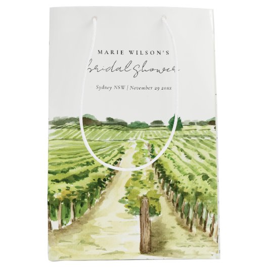 Weinkeller Weinkeller Weinkeller Brautparty Mittlere Geschenktüte (Vorderseite)