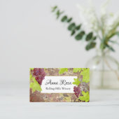 *~* Weinkeller Weinkeller Weintrauben Weintrauben Visitenkarte (Stehend Vorderseite)