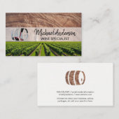 Weinkeller | Weinprobe | Wein Barrel Weinberg Visitenkarte (Vorne/Hinten)