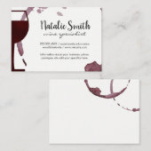 Weinkeller Weinstock | Wein Sommelier Visitenkarte (Vorne/Hinten)