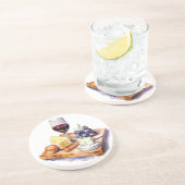 Weinkeller Weintrauben Käse Weinkultur und Erde Getränkeuntersetzer (Seite)