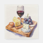 Weinkeller Weintrauben Käse Weinkultur und Erde Serviette (Vorderseite)