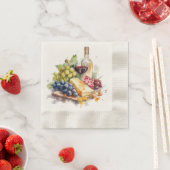 Weinkeller Weintrauben Käse Weinkultur und Erde Serviette (Beispiel)