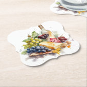 Weinkeller Weintrauben Käse Weinkultur und Erde Untersetzer (angewinkelt)