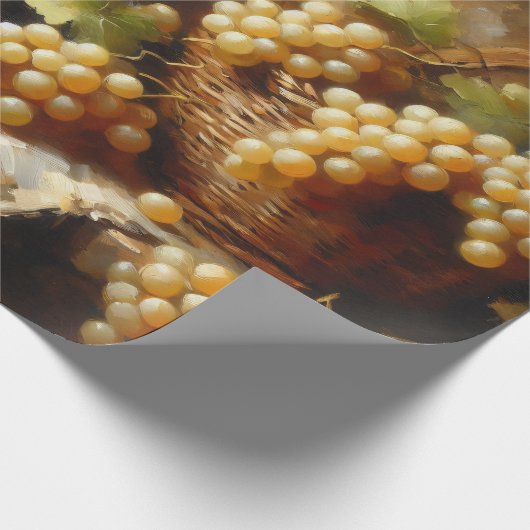 Weinkeller Weintrauben - Leben Geschenkpapier (Ecke)