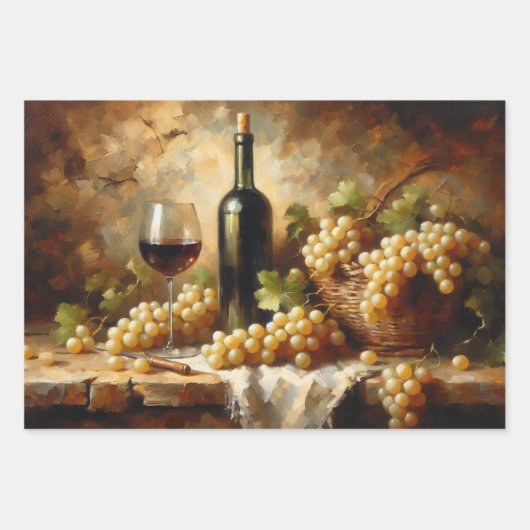 Weinkeller Weintrauben - Leben Geschenkpapier Set (Vorderseite 3)