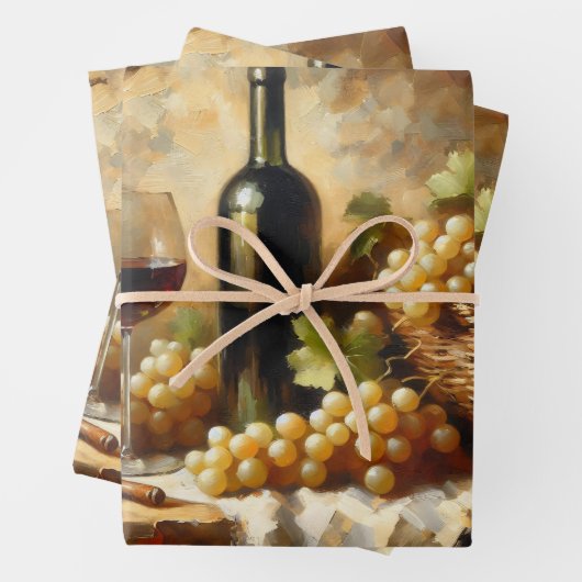 Weinkeller Weintrauben - Leben Geschenkpapier Set (Beispiel)