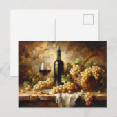 Weinkeller Weintrauben - Leben Postkarte (Vorne/Hinten)