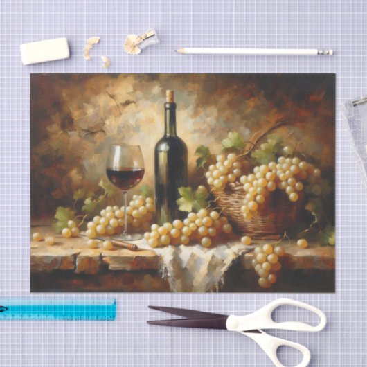 Weinkeller Weintrauben Noch Leben Seidenpapier (Handwerk)