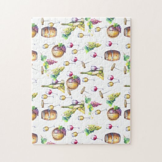 Weinkeller Weißer Roter Glass Puzzle (Vertikal)