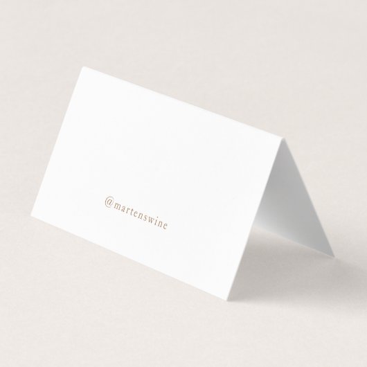 Weinkeller Wine Business Gold Weintrauben Danke Ka Visitenkarten (Rückseite)