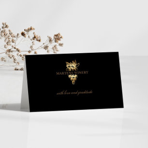 Weinkeller Wine Business Gold Weintrauben Danke Ka Visitenkarten