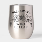 Weinkeller Zuhause Weingut Weintrauben Blätter Ind (Rückseite)