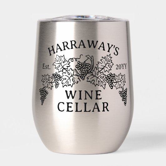 Weinkeller Zuhause Weingut Weintrauben Blätter Ind (Vorderseite)