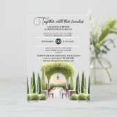 Weinkellerei al fresco Grauspeisen Italienisches A Einladung (Stehend Vorderseite)