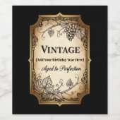 Weinkellerei Geburtstagsfeier - Geburtstagsgeschen Weinetikett (Einzelnes Label)