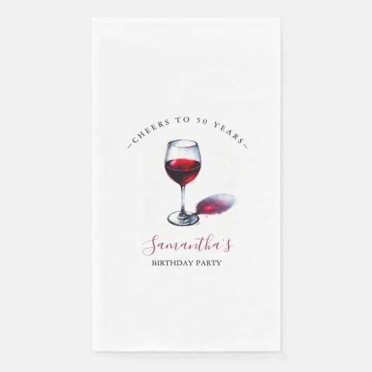 Weinkellerei Geburtstagsparty Thema Papier Napkins Serviette (Vorderseite)