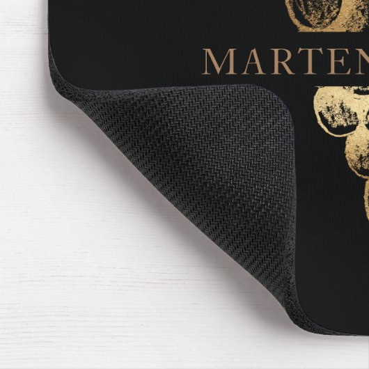 Weinkellerei Goldtrauben-Monogramm Mousepad (Ecke)