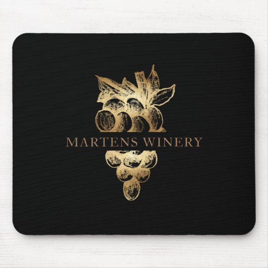 Weinkellerei Goldtrauben-Monogramm Mousepad (Vorne)