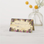 Weinkellerei Hochzeit rustikales Papier Hintergrun Platzkarte (Vorderseite)