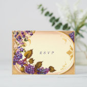 Weinkellerei Hochzeit Traube VIne Gold Filigree (Stehend Vorderseite)