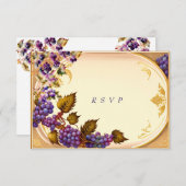 Weinkellerei Hochzeit Traube VIne Gold Filigree (Vorne/Hinten)