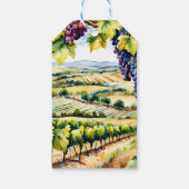 Weinkellerei im Sommer Brautparty gedruckt Geschenkanhänger (Rückseite)