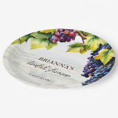 Weinkellerei im Sommer Brautparty gedruckt Pappteller (Schrägansicht)