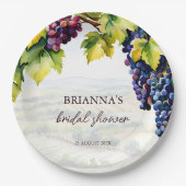 Weinkellerei im Sommer Brautparty gedruckt Pappteller (Vorderseite)