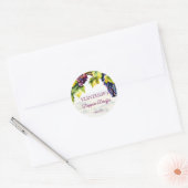 Weinkellerei im Sommer Brautparty gedruckt Runder Aufkleber (Umschlag)