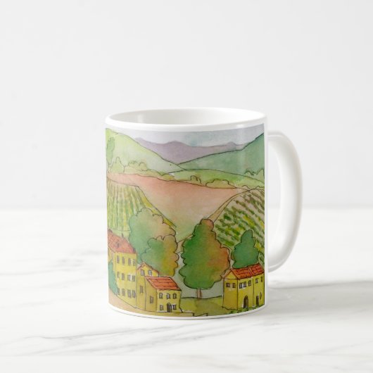 Weinkellerei in Chianti, Italien Kaffeetasse (VorderseiteRechts)