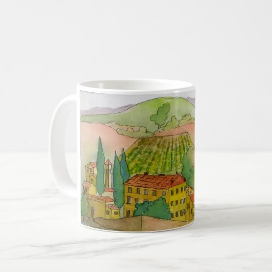 Weinkellerei in Chianti, Italien Kaffeetasse (Vorderseite Links)