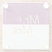 Weinkellerei lila minimalistisch moderne Hochzeit  Glasuntersetzer (Rückseite)