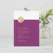 Weinkellerei Minimalistisch Moderne Hochzeitskarte Begleitkarte (Stehend Vorderseite)