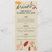 Weinkellerei Mittagessen Geburtstag Menükarte (Rückseite)