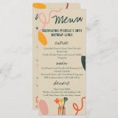 Weinkellerei Mittagessen Geburtstag Menükarte (Vorne/Hinten)