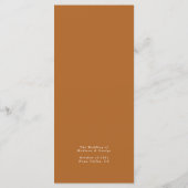 Weinkellerei Mongram Fall Weinberg Hochzeit Menükarte (Rückseite)