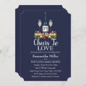 Weinkellerei-oder Wein-Brautparty-Einladung Einladung (Vorne/Hinten)